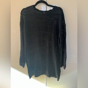 Black knit coverup